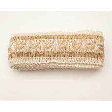 1.875 in. x 2 yds Natural Burlap Ribbon (LOT OF 1 HANK) SALE ITEM